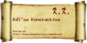 Kása Konstantina névjegykártya